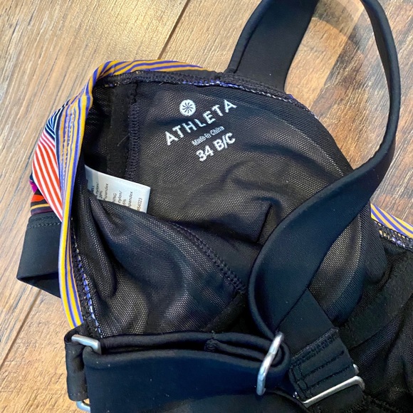 ATHLETA Capri Stripe Pura Bikini Top - SZ 34 B/C - Picture 5 of 6